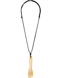 Lemaire - Aragonite Gua Sha Fork Necklace - Lyst