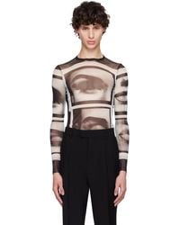 Jean Paul Gaultier - 'The Eyes And Lips' Long Sleeve T-Shirt - Lyst