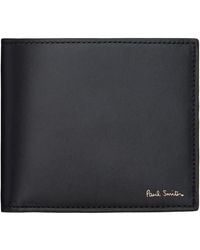 Paul Smith - Leather 'signature Stripe' Interior Billfoldcoin Wallet - Lyst