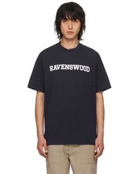 Engineered Garments - Enginee garments t-shirt 'ravenswood' bleu marine - Lyst
