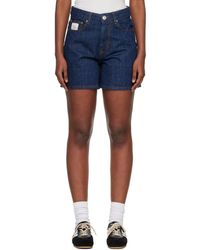 Ami Paris - Heritage Cotton Denim Shorts - Lyst