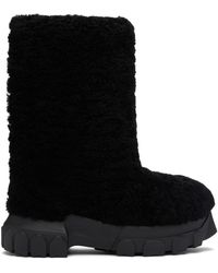 Rick Owens - Shearling Lunar Tractor Boots - Lyst