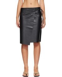 St. Agni - Leather Everyday Wrap Midi Skirt - Lyst