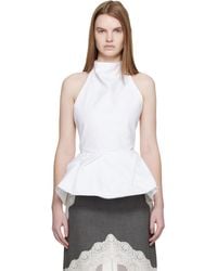 Magda Butrym - Halter Peplum Blouse - Lyst