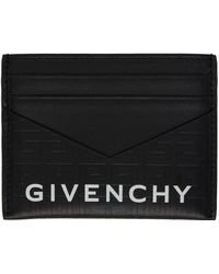 Givenchy - Porte-cartes noir en cuir à motif à logo 4g - Lyst