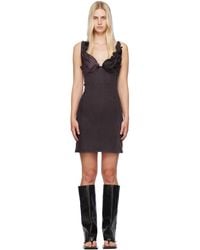 Y. Project - Plunging Neck Denim Minidress - Lyst