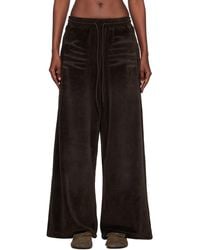 OPEN YY - Velour Wide Lounge Pants - Lyst