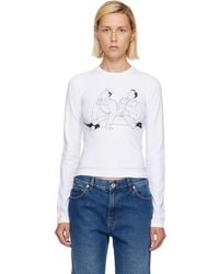 Jean Paul Gaultier - Stretch Cotton Jersey Long Sleeves Kamasutra T-Shirt - Lyst