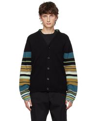 PS by Paul Smith - Black Striped Cardigan - Lyst