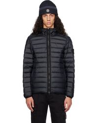 Stone Island - ネイビー 40324 Loom Woven Chambers ダウンジャケット - Lyst