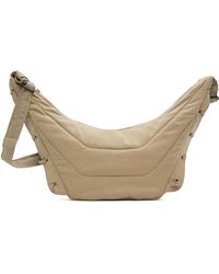 Lemaire - Moyen sac soft game taupe - Lyst