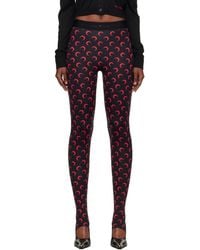 Marine Serre - Moon Printed Jersey Leggings - Lyst