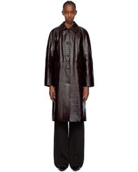 Totême - Croc-effect Leather Coat - Lyst