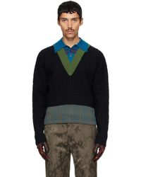 Dries Van Noten - Layered Wool Polo - Lyst