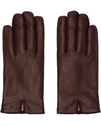 Handsome Stockholm - Ssense Exclusive Burgundy Essentials Gloves - Lyst