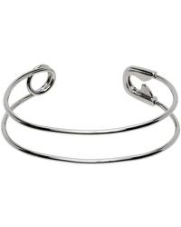 Vetements - Bracelet argenté de style épingle de sûreté - Lyst