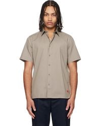 HUGO - Taupe Relaxed-Fit Stretch Cotton Shirt - Lyst