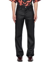 MISBHV - Pantalon noir en cuir synthétique à cinq poches - Lyst