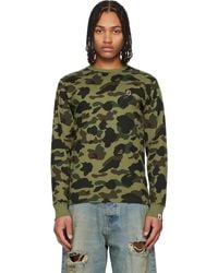 A Bathing Ape - 1St Camo One Point Ls T-Shirt - Lyst