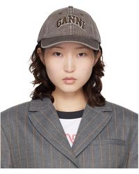 Ganni - Washed Canvas Cap - Lyst