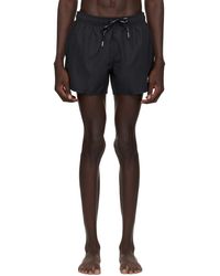 HUGO - Black Patch Swim Shorts - Lyst