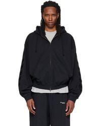 Vetements - Embroidered Biker Cross Logo Zip Up Hoodie - Lyst