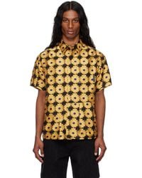 ANDERSSON BELL - Chemise Jaune Et Noir En Tulle Semi-Transparent À Motif Fleuri - Lyst