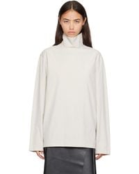 Lemaire - Off- High Neck Top - Lyst
