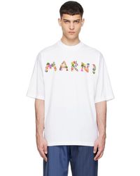 Marni - ホワイト ロゴプリント Tシャツ - Lyst