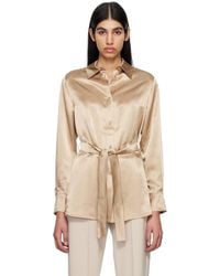 MM by Max Mara - ゴールド ベルト シャツ - Lyst