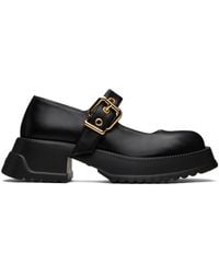 Marni - Black Leather Mary Jane Loafers - Lyst