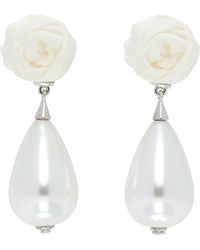 ShuShu/Tong - Yvmin Edition Paper Ball Faux-Pearl Pendant Earrings - Lyst