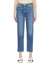RE/DONE - Blue 70s Stove Pipe Jeans - Lyst