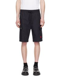 HUGO - Black Drawstring Shorts - Lyst