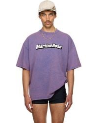 Martine Rose - T-Shirt Surdimensionné Mauve Exclusif À Ssense - Lyst