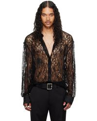 メンズ NULLUS ブラック ボンディング アーム シャツ ブラック | Lyst