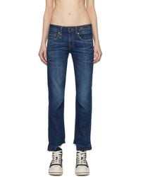 R13 - Indigo Boy Straight Jeans - Lyst