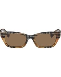 Burberry - Check Rectangle Sunglasses - Lyst