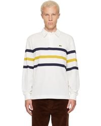 Lacoste - Relaxed Fit Striped Piqué Rugby Polo - Lyst