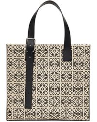 Loewe Cotton Buckle Anagram Tote Bag in White for Men | Lyst Canada