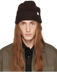 Norse Projects - Brown Rib Beanie - Lyst