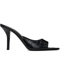 Gia Borghini - Giaborghini Black Perni 04 Croc Heeled Sandals - Lyst