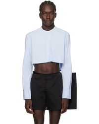 JW Anderson - Blue Cropped Shirt - Lyst
