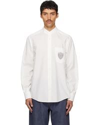 MM6 by Maison Margiela - Off- Long-Sleeved Shirt - Lyst