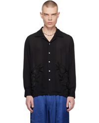 Bode - Midnight Daffodil Long Sleeve Shirt - Lyst