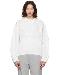 MM6 by Maison Martin Margiela - オフホワイト 襟付き スウェットシャツ - Lyst