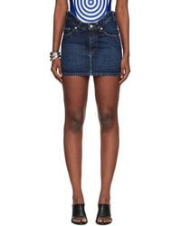 Jean Paul Gaultier - 'The Curved' Denim Miniskirt - Lyst