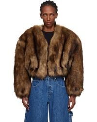 Alexander Wang - Cropped Faux-Fur Jacket - Lyst