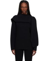 Courreges - Scarf Oversized Wool Sweater - Lyst