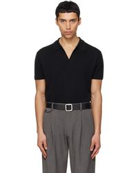 Tonywack - Silk Cashmere Open Collar Knit Polo - Lyst